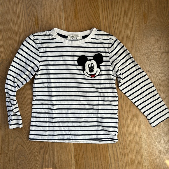 H&M Toddlers Mickey LS Striped Tee - Picture 1 of 5
